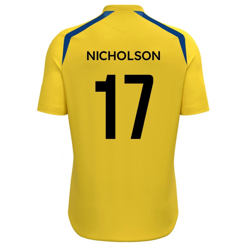 Danxen Kinder Brad Nicholson #17 Gelb Blau Heimtrikot Trikot 2025/26 T-Shirt Schweiz