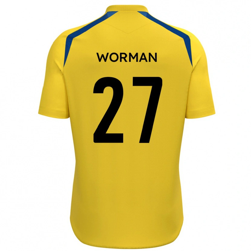 Danxen Kinder Ben Worman #27 Gelb Blau Heimtrikot Trikot 2025/26 T-Shirt Schweiz