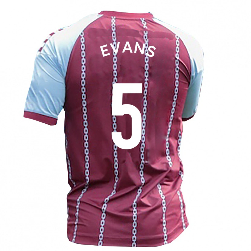 Danxen Kinder Will Evans #5 Himmelblau Rostrot Heimtrikot Trikot 2025/26 T-Shirt Schweiz