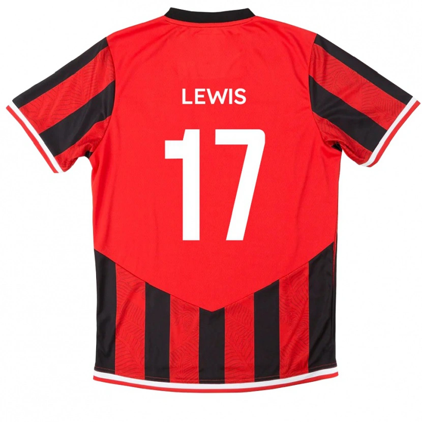 Danxen Kinder Paul Lewis #17 Rot Schwarz Heimtrikot Trikot 2025/26 T-Shirt Schweiz
