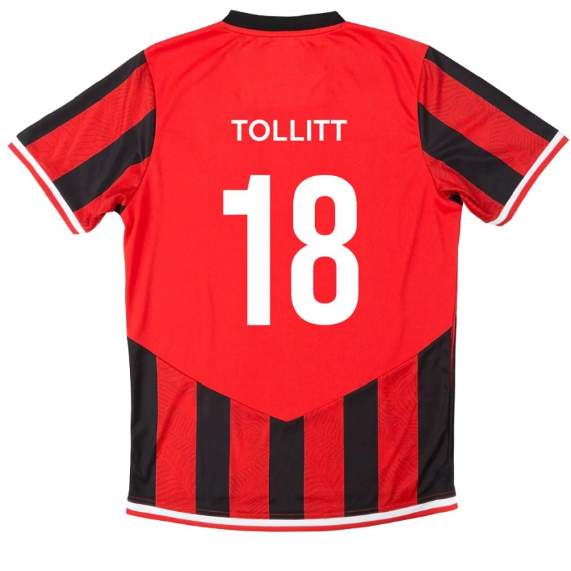 Danxen Kinder Ben Tollitt #18 Rot Schwarz Heimtrikot Trikot 2025/26 T-Shirt Schweiz
