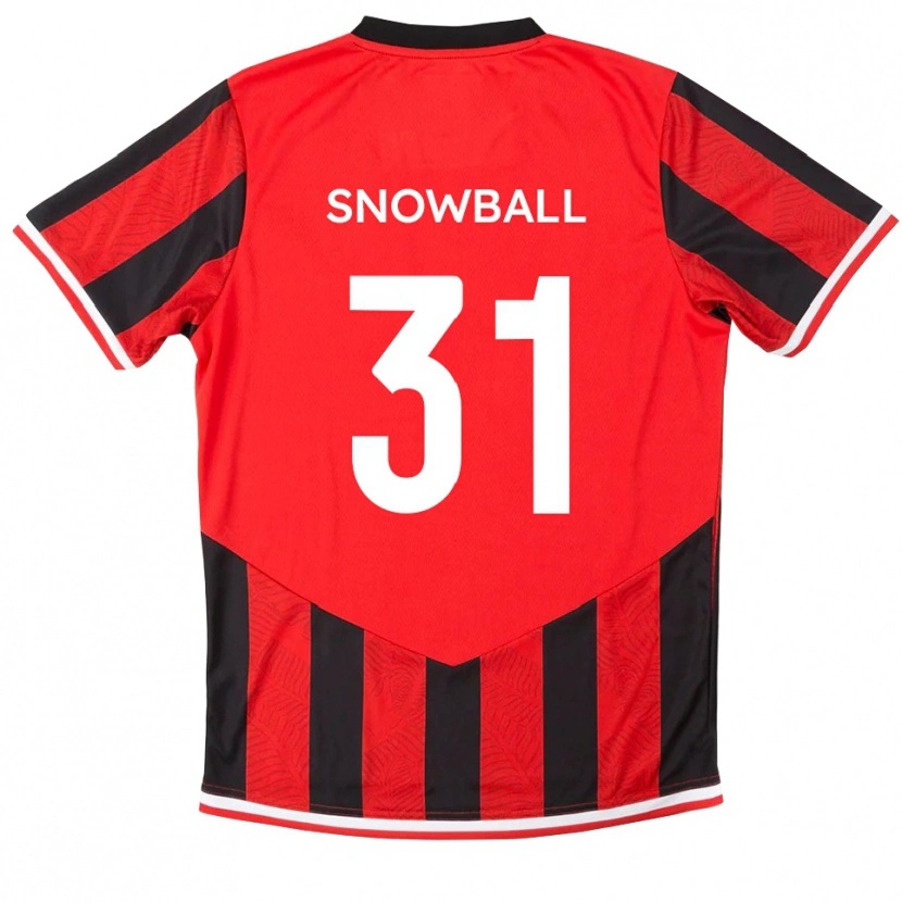 Danxen Kinder Nathan Snowball #31 Rot Schwarz Heimtrikot Trikot 2025/26 T-Shirt Schweiz