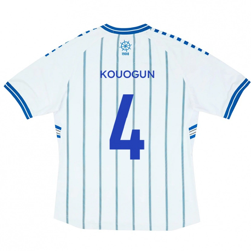 Danxen Kinder Maxim Kouogun #4 Weiß Blau Heimtrikot Trikot 2025/26 T-Shirt Schweiz
