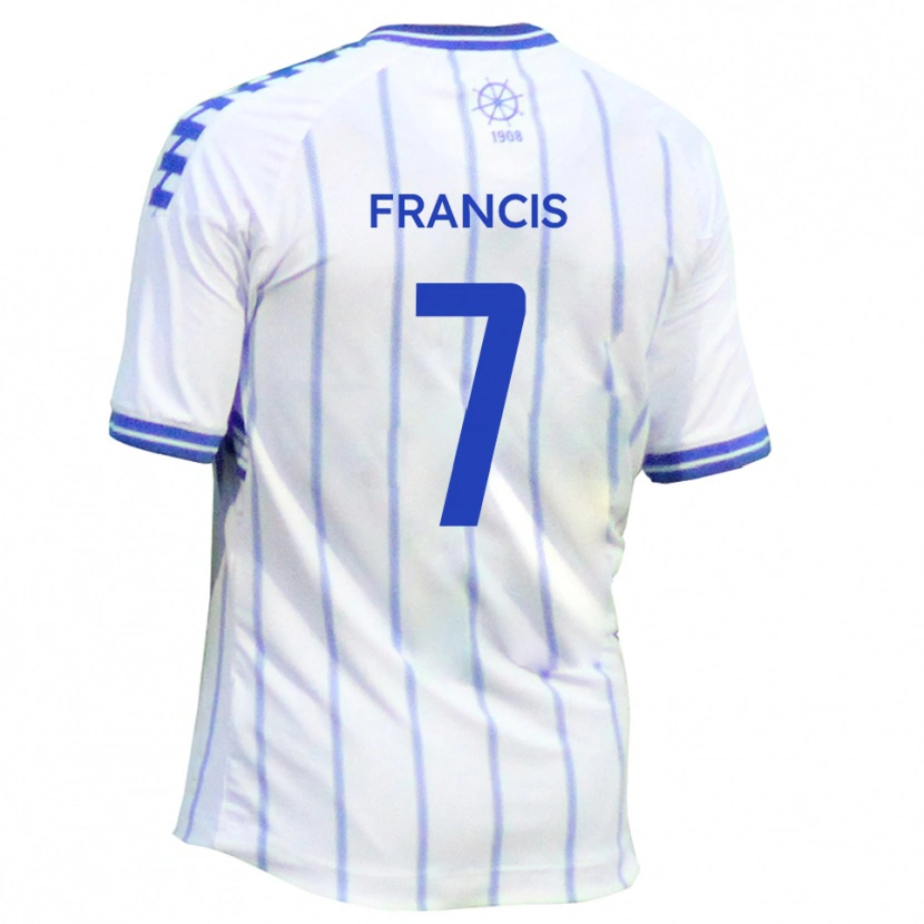 Danxen Kinder Jermaine Francis #7 Weiß Blau Heimtrikot Trikot 2025/26 T-Shirt Schweiz