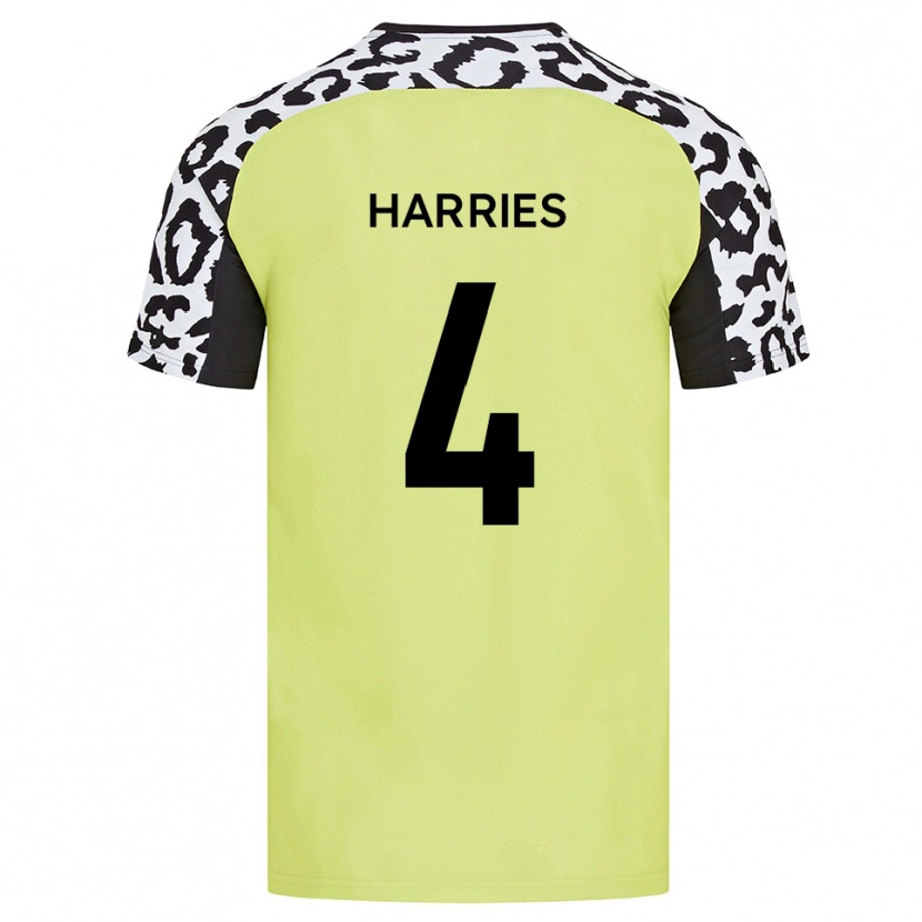 Danxen Kinder Cian Harries #4 Fluoreszierendes Gelb Heimtrikot Trikot 2025/26 T-Shirt Schweiz