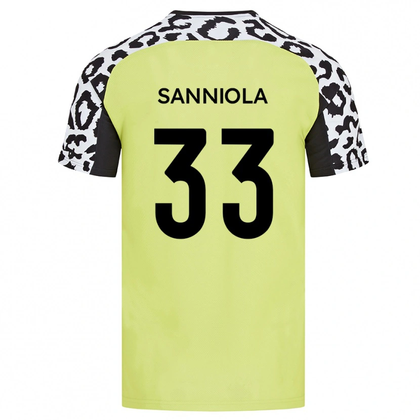 Danxen Kinder Keon Sanniola #33 Fluoreszierendes Gelb Heimtrikot Trikot 2025/26 T-Shirt Schweiz