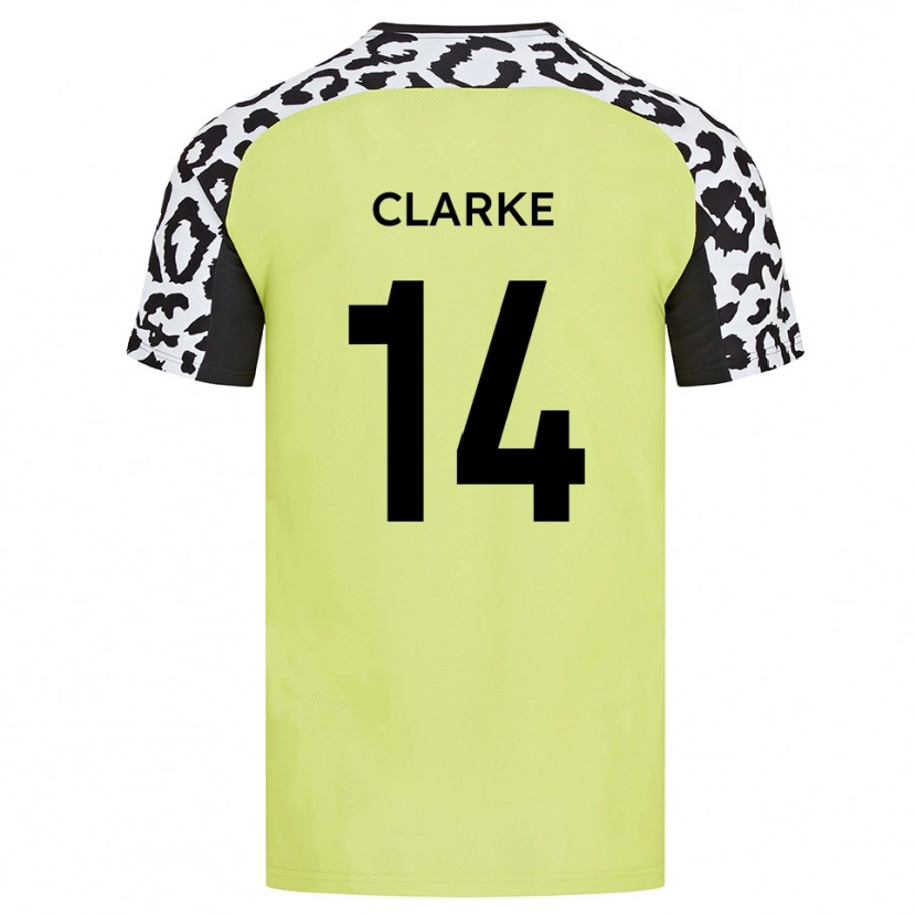 Danxen Kinder Jayden Clarke #14 Fluoreszierendes Gelb Heimtrikot Trikot 2025/26 T-Shirt Schweiz