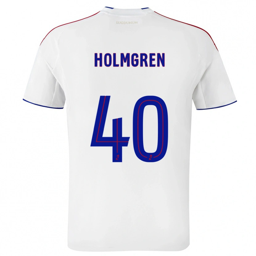 Danxen Kinder Emma Holmgren #40 Weiß Rot Heimtrikot Trikot 2025/26 T-Shirt Schweiz