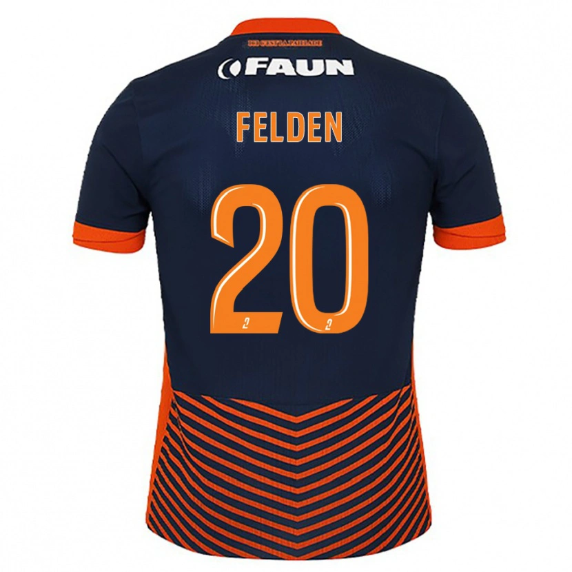 Danxen Kinder Agathe Felden #20 Mitternachtsblau Orange Heimtrikot Trikot 2025/26 T-Shirt Schweiz