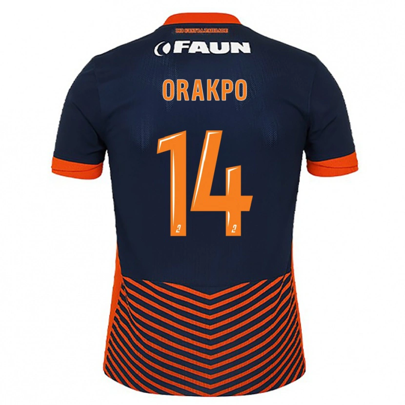 Danxen Kinder Victor Orakpo #14 Mitternachtsblau Orange Heimtrikot Trikot 2025/26 T-Shirt Schweiz