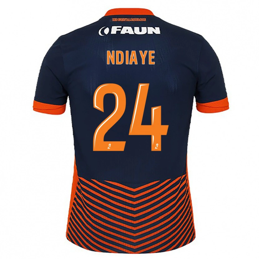 Danxen Kinder Junior Ndiaye #24 Mitternachtsblau Orange Heimtrikot Trikot 2025/26 T-Shirt Schweiz