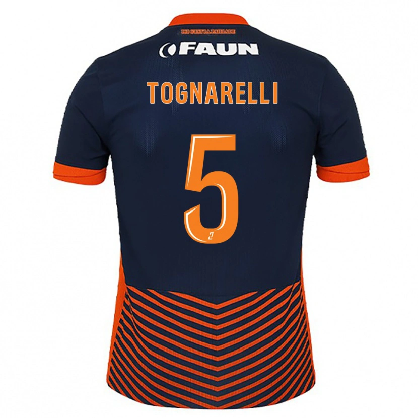 Danxen Kinder Angelo Tognarelli #5 Mitternachtsblau Orange Heimtrikot Trikot 2025/26 T-Shirt Schweiz