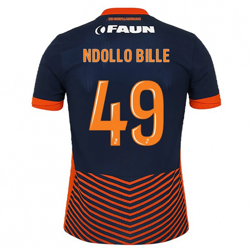 Danxen Kinder Wilfried Ndollo Bille #49 Mitternachtsblau Orange Heimtrikot Trikot 2025/26 T-Shirt Schweiz