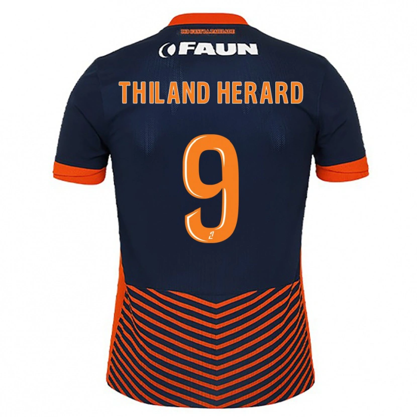 Danxen Kinder Robin Thiland-Herard #9 Mitternachtsblau Orange Heimtrikot Trikot 2025/26 T-Shirt Schweiz