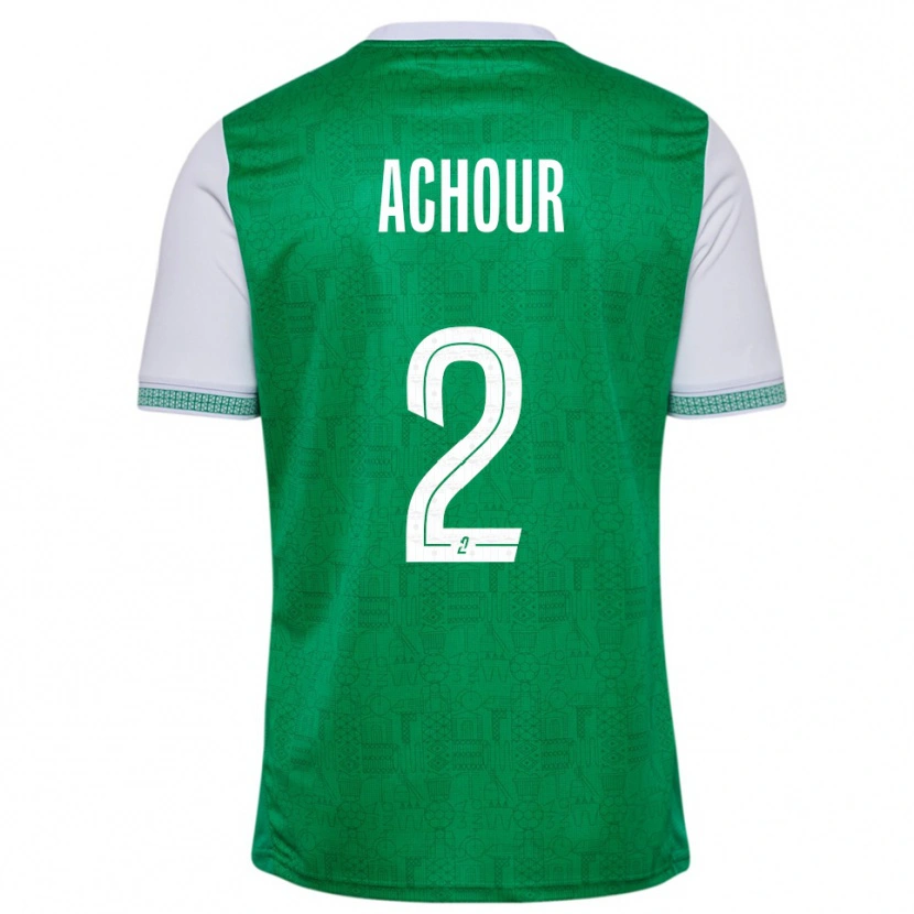 Danxen Kinder Samy Achour #2 Grün Weiß Heimtrikot Trikot 2025/26 T-Shirt Schweiz