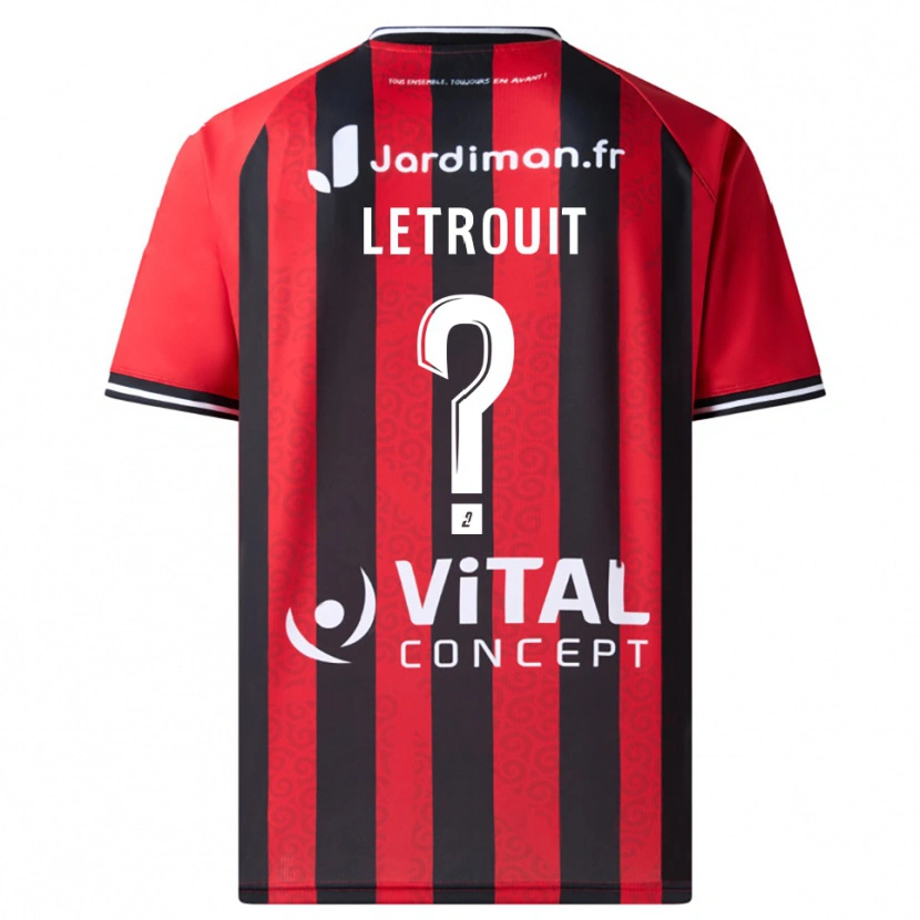 Danxen Kinder Evan Letrouit #0 Rot Schwarz Heimtrikot Trikot 2025/26 T-Shirt Schweiz