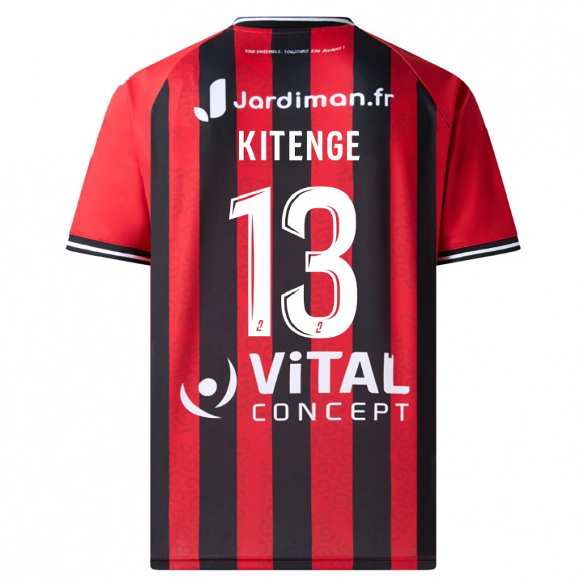 Danxen Kinder Landry Kitenge #13 Rot Schwarz Heimtrikot Trikot 2025/26 T-Shirt Schweiz