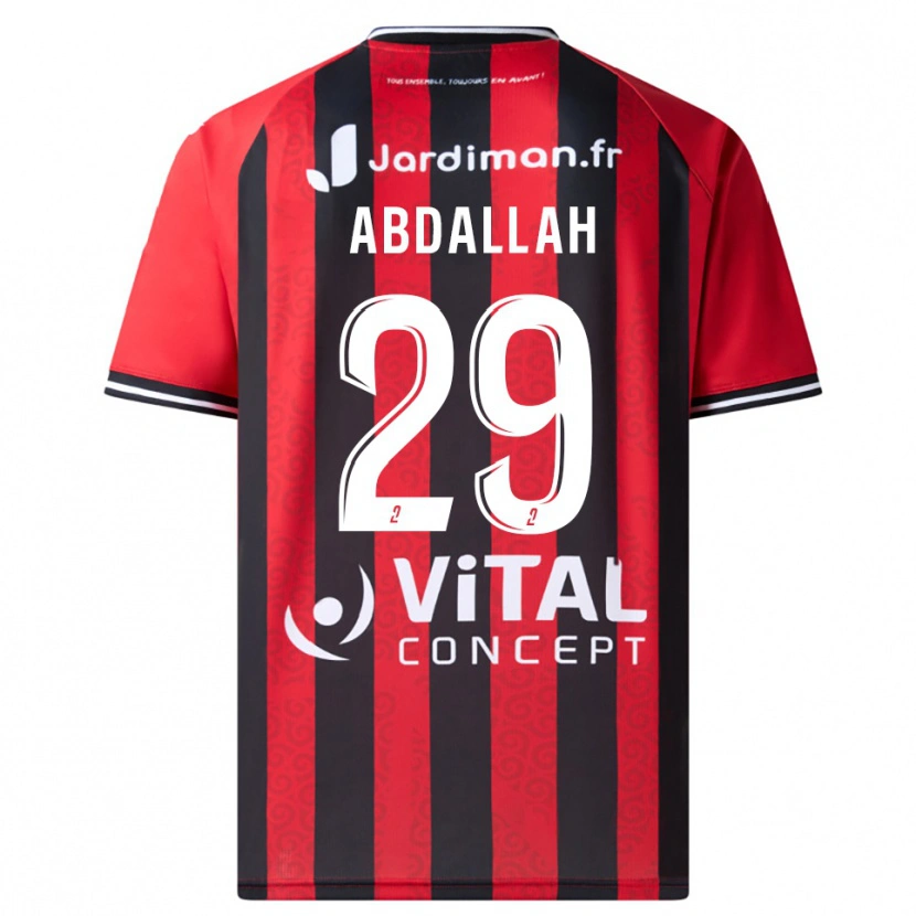 Danxen Kinder Akim Abdallah #29 Rot Schwarz Heimtrikot Trikot 2025/26 T-Shirt Schweiz