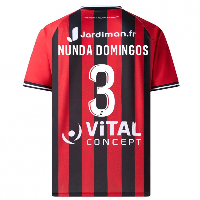 Danxen Kinder Jessimy Nunda Domingos #3 Rot Schwarz Heimtrikot Trikot 2025/26 T-Shirt Schweiz