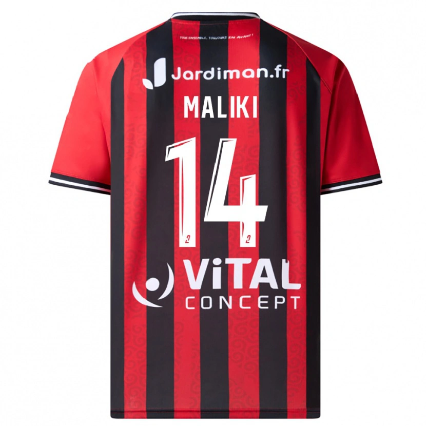 Danxen Kinder Abdou Maliki #14 Rot Schwarz Heimtrikot Trikot 2025/26 T-Shirt Schweiz
