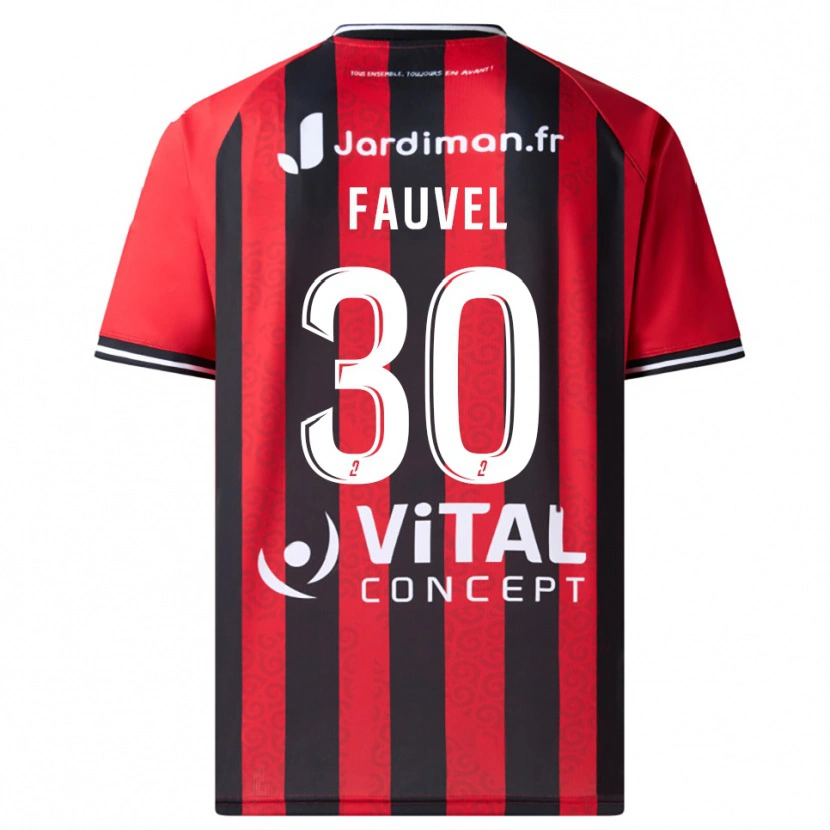 Danxen Kinder Agathe Fauvel #30 Rot Schwarz Heimtrikot Trikot 2025/26 T-Shirt Schweiz
