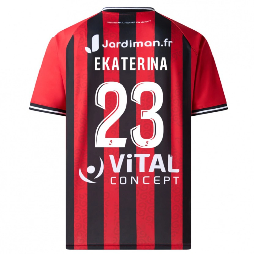 Danxen Kinder Tyrishkina Ekaterina #23 Rot Schwarz Heimtrikot Trikot 2025/26 T-Shirt Schweiz