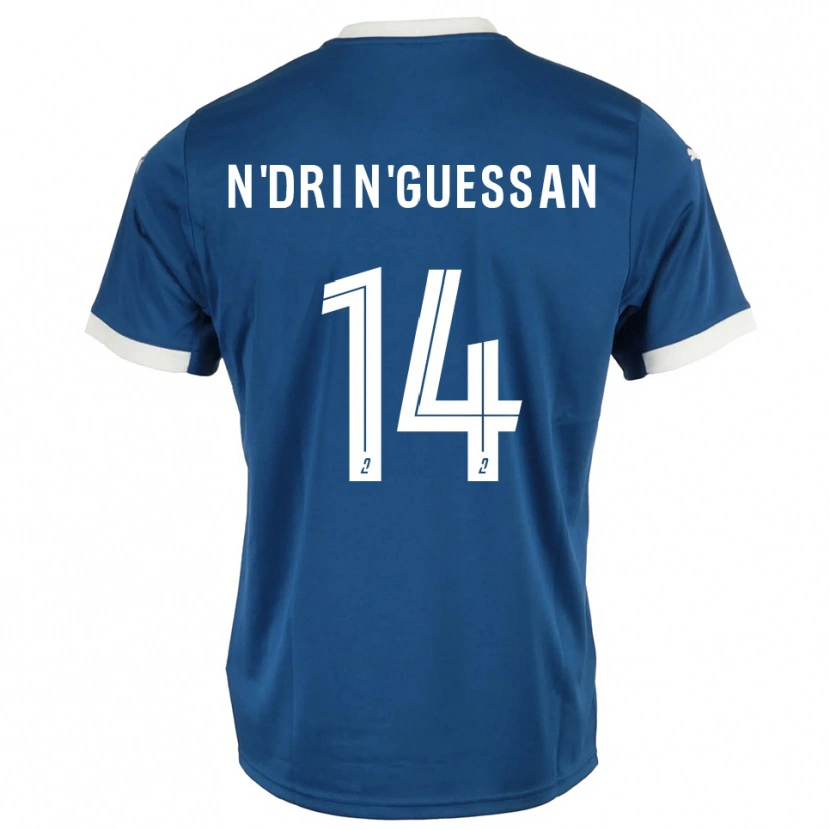 Danxen Kinder Landry N'dri N'guessan #14 Blau Weiß Heimtrikot Trikot 2025/26 T-Shirt Schweiz