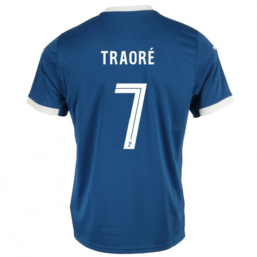 Danxen Kinder Ibrahim Traoré #7 Blau Weiß Heimtrikot Trikot 2025/26 T-Shirt Schweiz