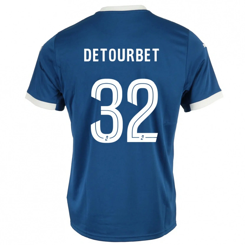 Danxen Kinder Mathys Detourbet #32 Blau Weiß Heimtrikot Trikot 2025/26 T-Shirt Schweiz