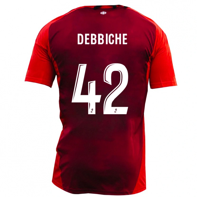 Danxen Kinder Wael Debbiche #42 Rot Burgund Heimtrikot Trikot 2025/26 T-Shirt Schweiz