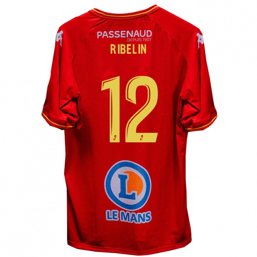 Danxen Kinder Anthony Ribelin #12 Rot Gelb Heimtrikot Trikot 2025/26 T-Shirt Schweiz