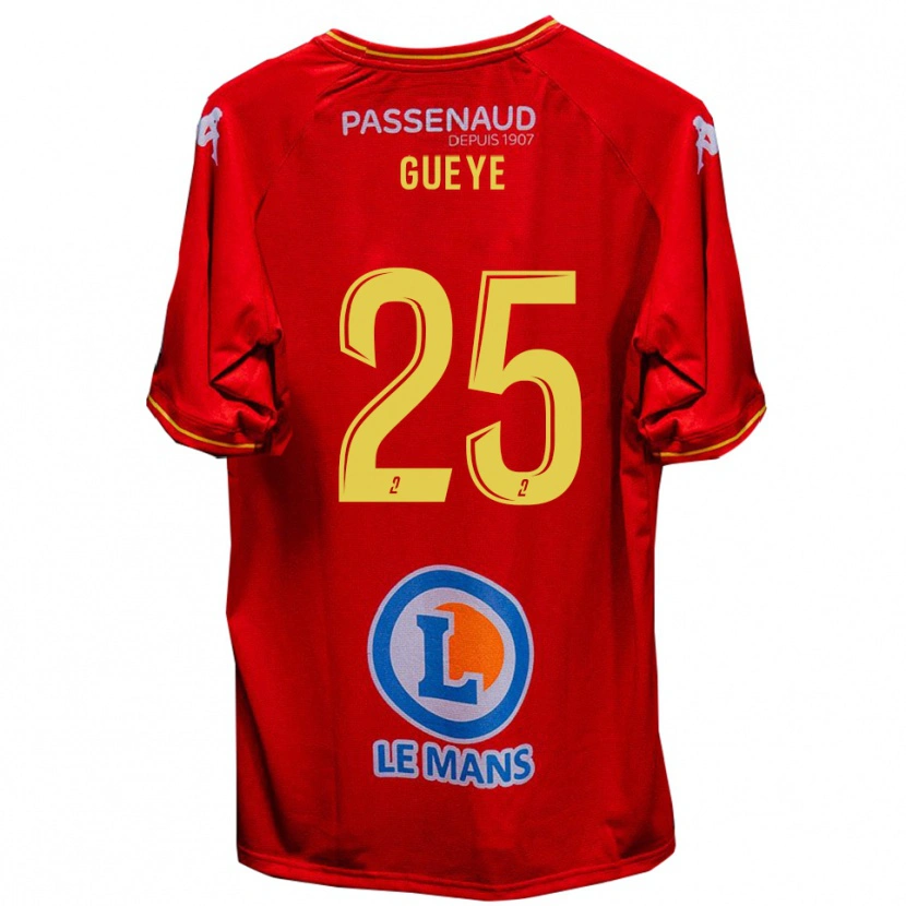 Danxen Kinder Dame Gueye #25 Rot Gelb Heimtrikot Trikot 2025/26 T-Shirt Schweiz