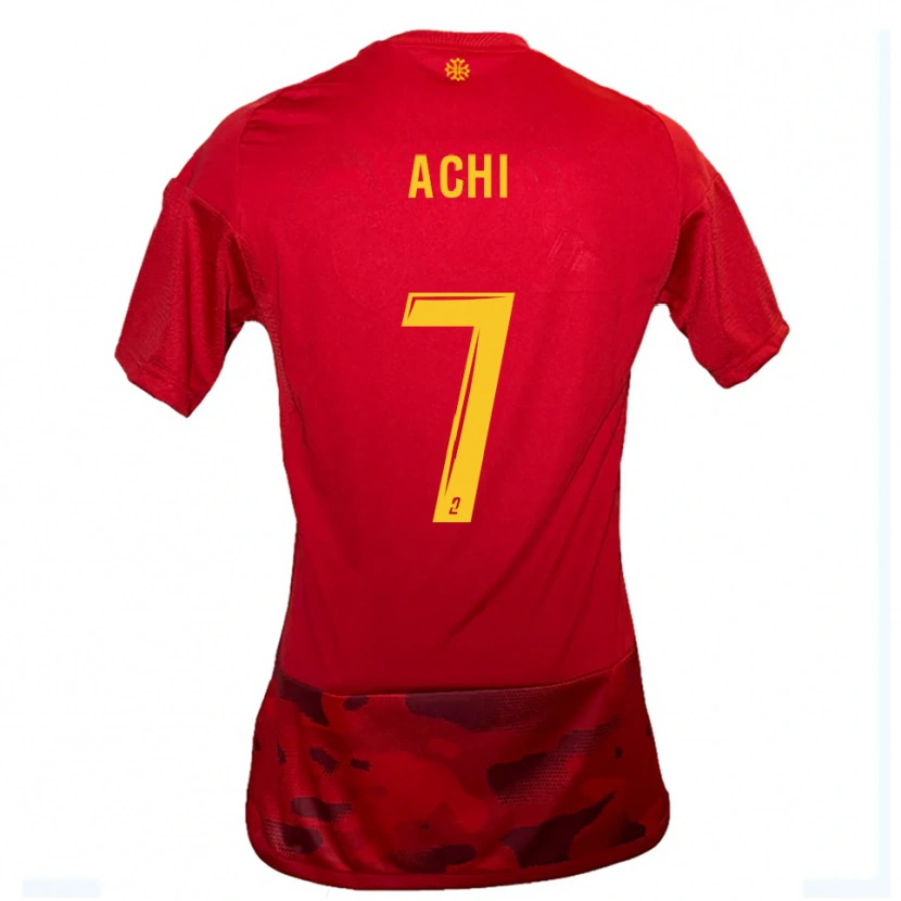 Danxen Kinder Mohamed Achi #7 Rot Gelb Heimtrikot Trikot 2025/26 T-Shirt Schweiz