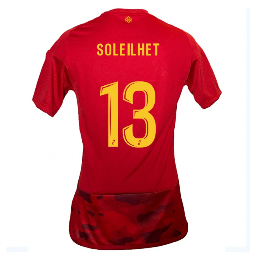 Danxen Kinder Alicia Soleilhet #13 Rot Gelb Heimtrikot Trikot 2025/26 T-Shirt Schweiz