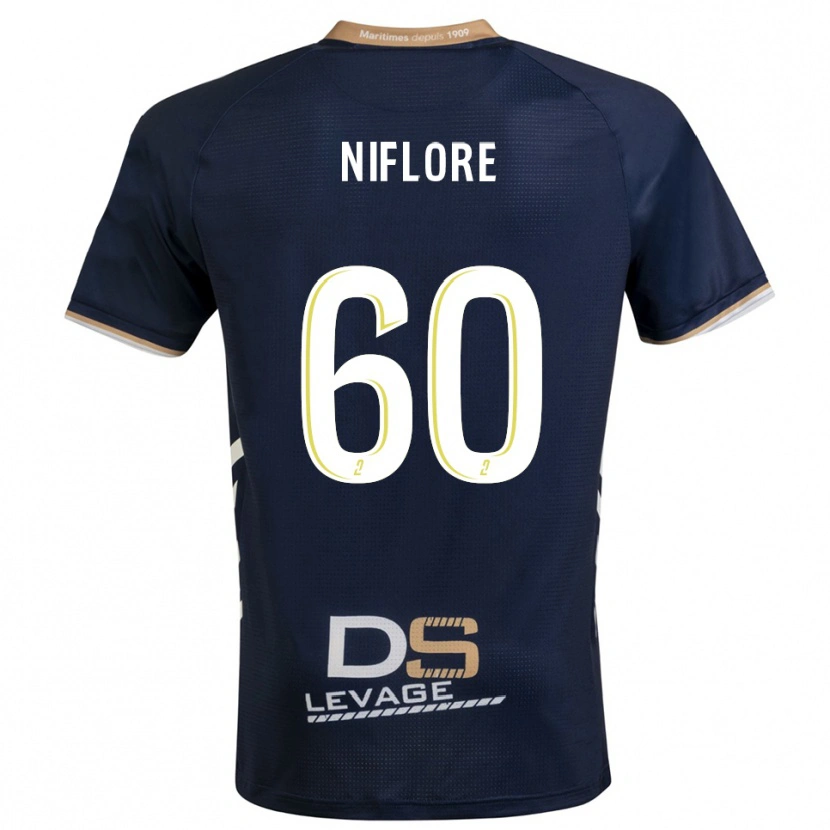 Danxen Kinder Mathys Niflore #60 Marine Gold Heimtrikot Trikot 2025/26 T-Shirt Schweiz