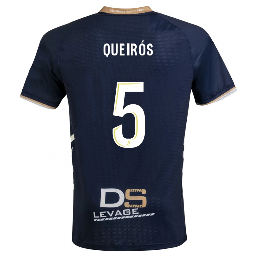 Danxen Kinder Diogo Queirós #5 Marine Gold Heimtrikot Trikot 2025/26 T-Shirt Schweiz
