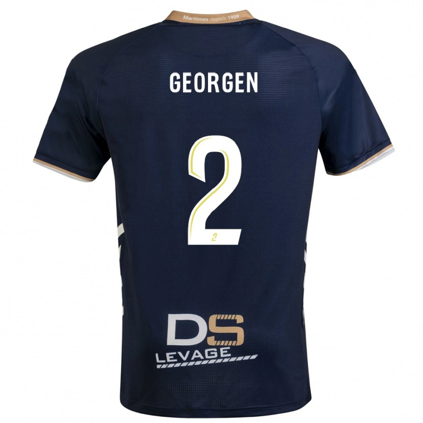 Danxen Kinder Alec Georgen #2 Marine Gold Heimtrikot Trikot 2025/26 T-Shirt Schweiz