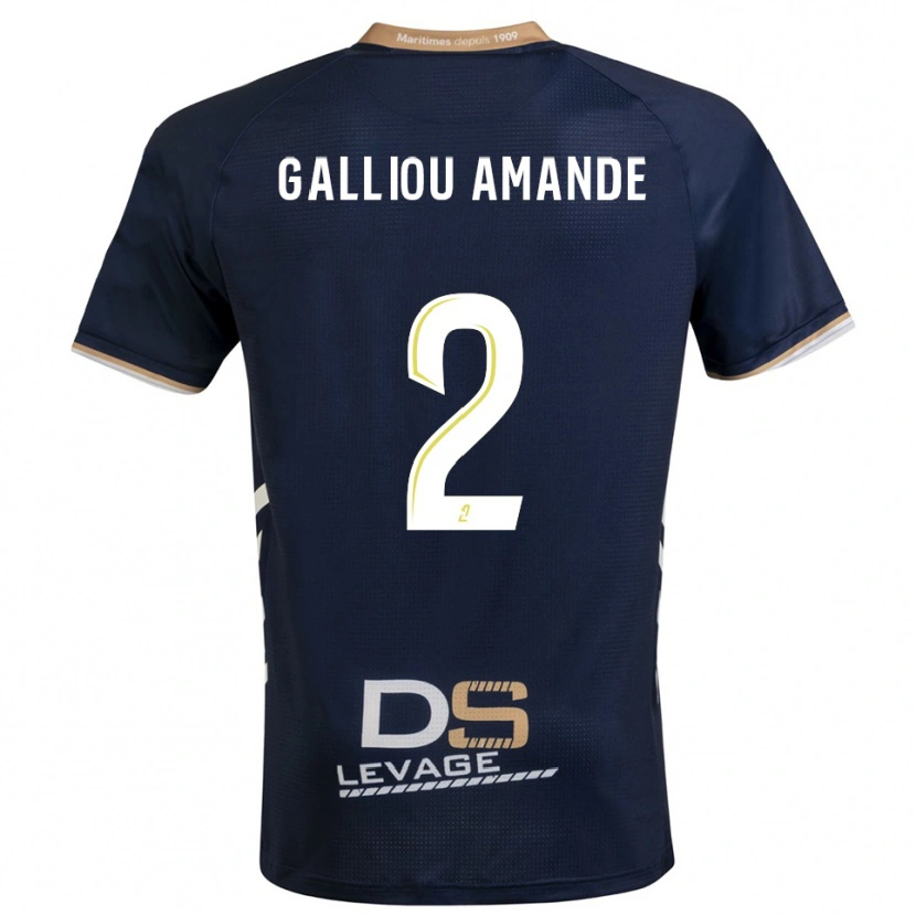 Danxen Kinder Noa Galliou Amande #2 Marine Gold Heimtrikot Trikot 2025/26 T-Shirt Schweiz