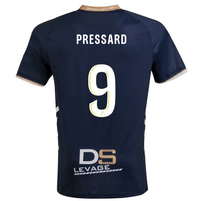 Danxen Kinder Alan Pressard #9 Marine Gold Heimtrikot Trikot 2025/26 T-Shirt Schweiz