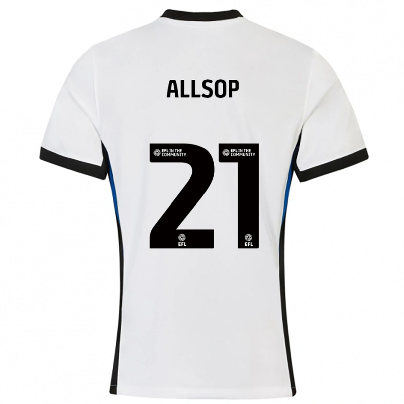 Danxen Kinder Ryan Allsop #21 Weiß Blau Auswärtstrikot Trikot 2025/26 T-Shirt Schweiz