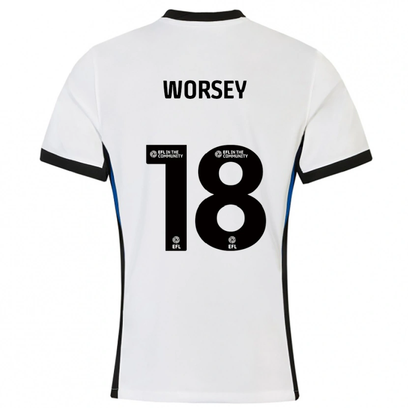 Danxen Kinder Louanne Worsey #18 Weiß Blau Auswärtstrikot Trikot 2025/26 T-Shirt Schweiz
