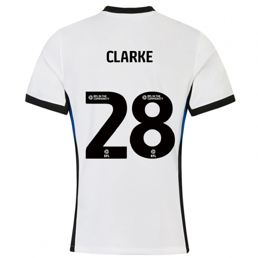 Danxen Kinder Charlotte Clarke #28 Weiß Blau Auswärtstrikot Trikot 2025/26 T-Shirt Schweiz