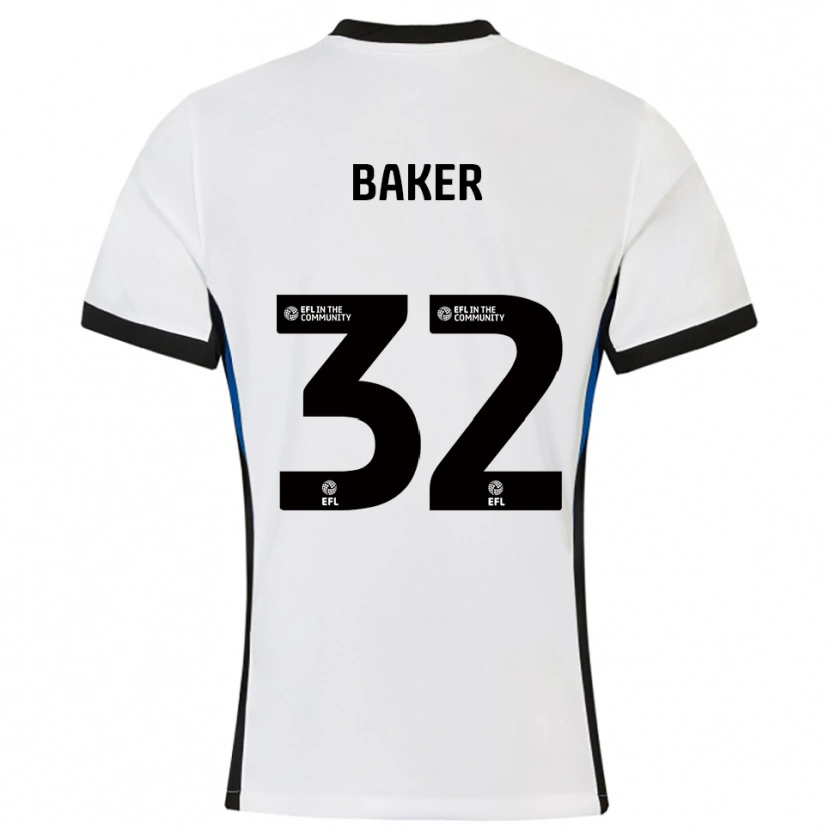 Danxen Kinder Ava Baker #32 Weiß Blau Auswärtstrikot Trikot 2025/26 T-Shirt Schweiz