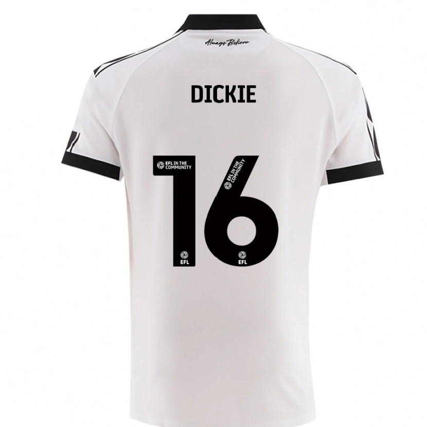 Danxen Kinder Rob Dickie #16 Weiß Schwarz Auswärtstrikot Trikot 2025/26 T-Shirt Schweiz