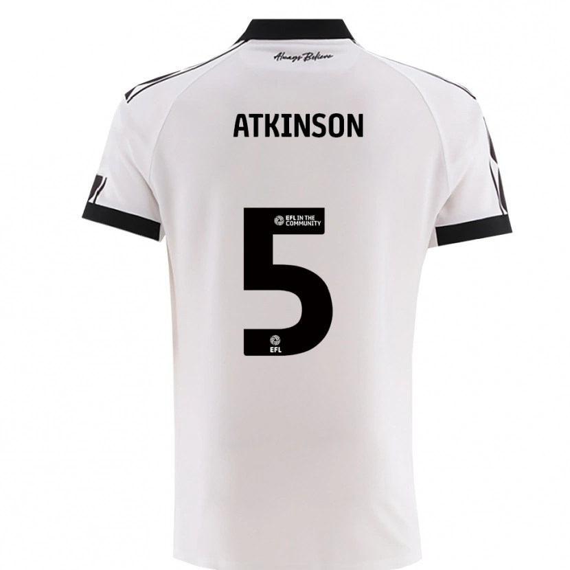 Danxen Kinder Rob Atkinson #5 Weiß Schwarz Auswärtstrikot Trikot 2025/26 T-Shirt Schweiz