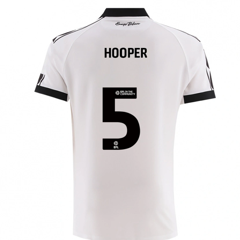 Danxen Kinder Jack Hooper #5 Weiß Schwarz Auswärtstrikot Trikot 2025/26 T-Shirt Schweiz