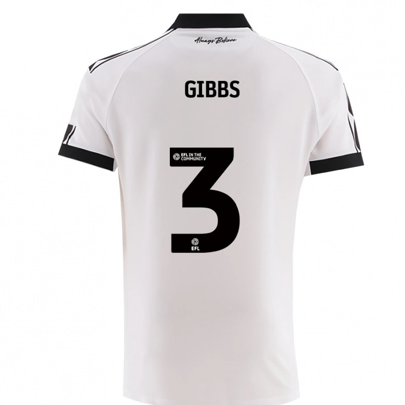 Danxen Kinder Tomos Gibbs #3 Weiß Schwarz Auswärtstrikot Trikot 2025/26 T-Shirt Schweiz