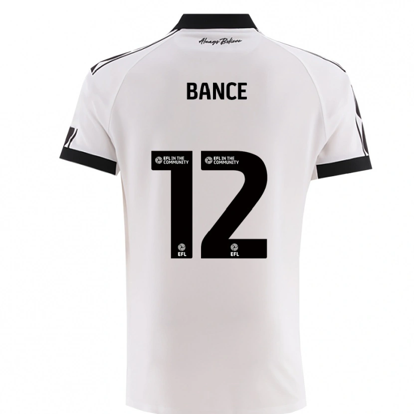 Danxen Kinder Libby Bance #12 Weiß Schwarz Auswärtstrikot Trikot 2025/26 T-Shirt Schweiz