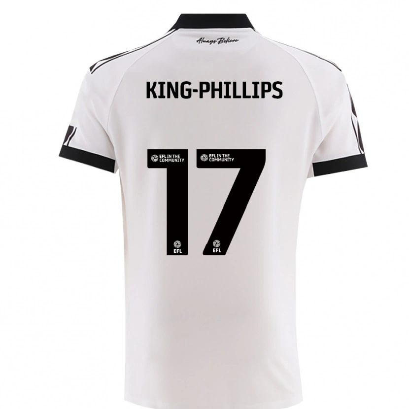 Danxen Kinder Zac King-Phillips #17 Weiß Schwarz Auswärtstrikot Trikot 2025/26 T-Shirt Schweiz
