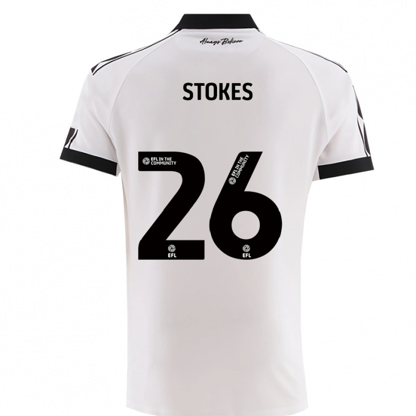 Danxen Kinder Josh Stokes #26 Weiß Schwarz Auswärtstrikot Trikot 2025/26 T-Shirt Schweiz